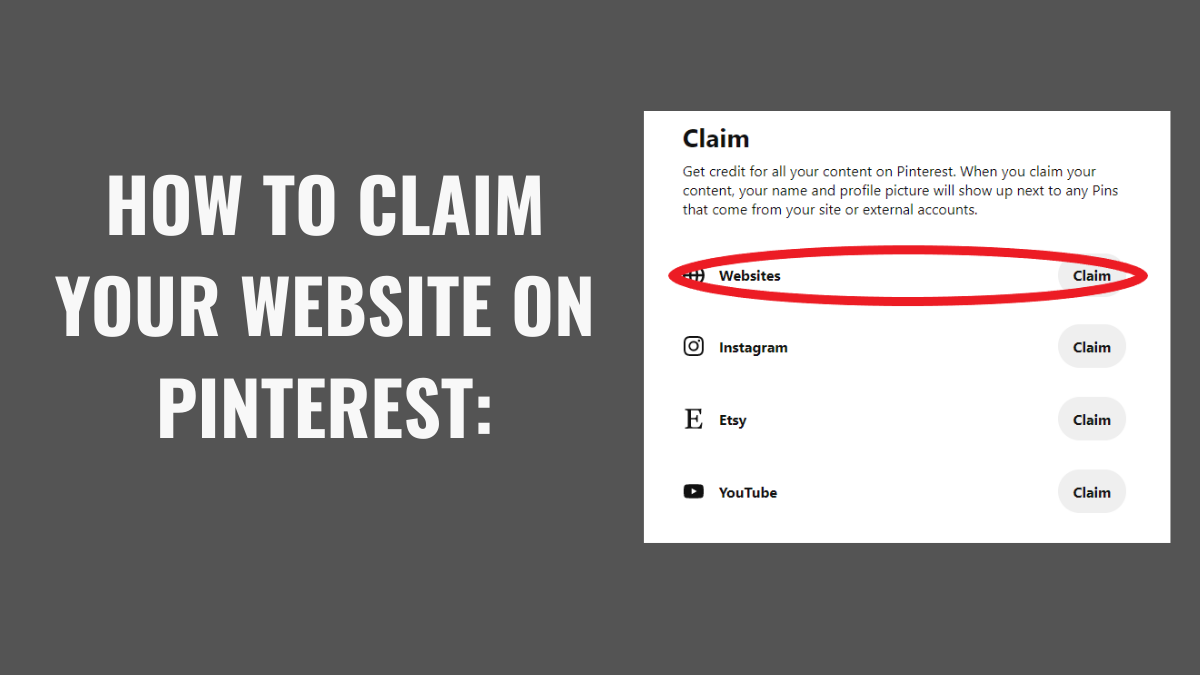 How to claim your website on Pinterest